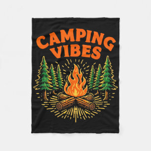 Kampeer Sfeer Natuur Liefhebber Camper  Fleece Deken