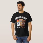 Kampeer S'mores Sfeer Grappige Groepsknuffel Campi T-shirt (Voorkant volledig)