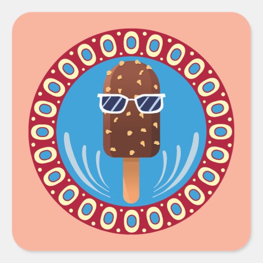 kampeer spullen vierkante sticker (Voorkant)