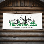 Kampeer vrijgezellenfeest Bomen & Bergen  Spandoek