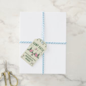 Kampeer vrijgezellenfeest cadeautags cadeaulabel (Met Touw)