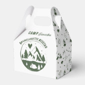 Kampeer vrijgezellenfeest Camping Bach Weekend Bedankdoosjes (Voorkant Zijde)