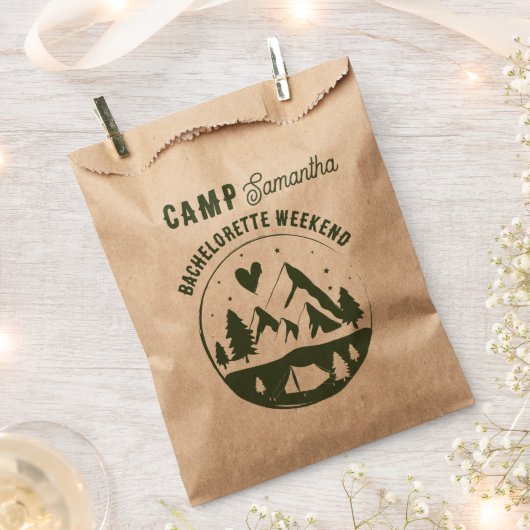 Kampeer vrijgezellenfeest Camping Bach Weekend Bedankzakje (Geknipt)