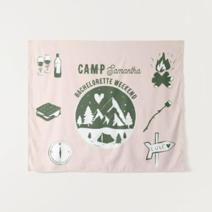 Kampeer vrijgezellenfeest Camping Bach Weekend Roz Wandkleed