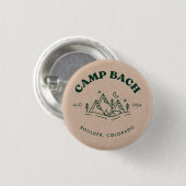 Kampeer vrijgezellenfeest knop ronde button 3,2 cm (Voorkant /achterkant)