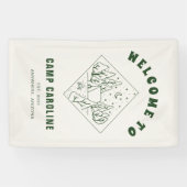 Kampeer vrijgezellenfeest welkom spandoek (Horizontaal)
