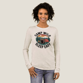 Kampeer Wild Slaap Easy-Beren Kamperen Vintage Zon Tri-Blend Shirt