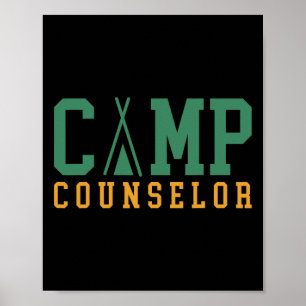 Kampeer Zomer Kamp Counselor Personeel Directeur K Poster