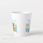  kampeeraanhangwagen latte mok (Voorkant)