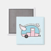 kampeeraanhangwagen magneet (Voorkant / Achterkant)