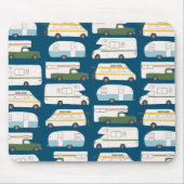  kampeeraanhangwagen RV Motorhome Vanlife Blue Muismat (Voorkant)