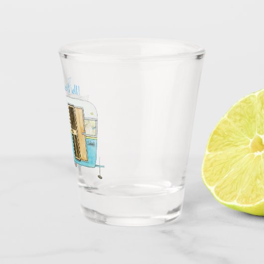 kampeeraanhangwagen shot glas (Rechts)