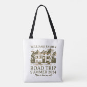  kampeerauto voor de berggroep RV Tote Bag (Achterkant)