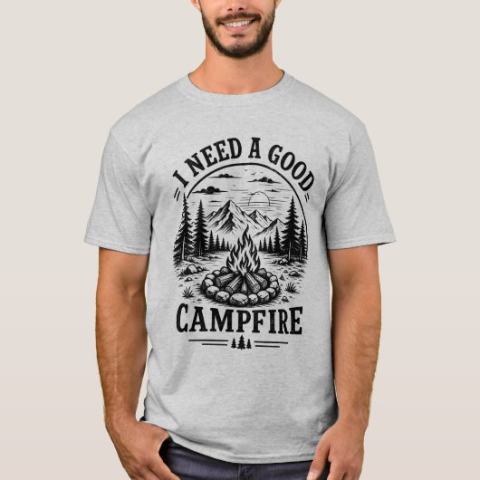 Kampeeravontuur Geschenk Vintage T-shirt (Voorkant)