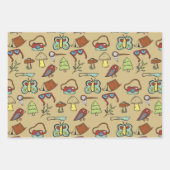 Kampeeravontuur in de buitenlucht inpakpapier vel (Voorkant)