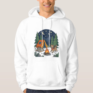 Kampeeravontuur met hond en kat hoodie