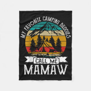 Kampeerbuddy's noemen me Kampeer Mamaw Kampeerder Fleece Deken