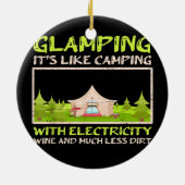 kampeercampagne met elektriciteitsafval keramisch ornament (Achterkant)