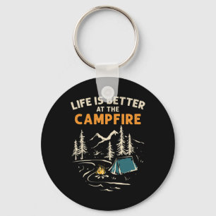 Kampeerder Kampeer Kamp Kampeer Vuur Leven Is Bete Sleutelhanger