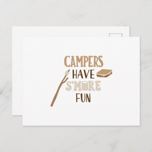 kampeerders hebben meer plezier briefkaart (Voorkant / Achterkant)