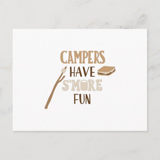 kampeerders hebben meer plezier briefkaart (Voorkant)