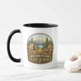 Kampeerders koffiemok "Kampeer, ga eropuit" Mok