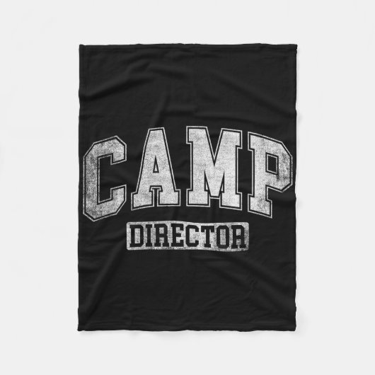 Kampeerdirecteur Counselor Grappig Campingontwerp Fleece Deken (Voorkant)