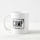 Kampeerdirecteur Counselor Grappig Campingontwerp Koffiemok (Links)