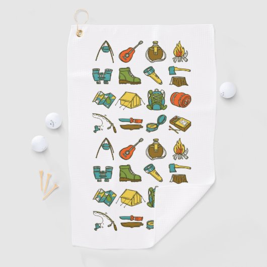 Kampeerelementen veelkleurig golfhanddoek (Insitu)