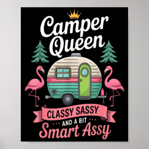 Kampeerkoningin Cly Sy Slim Grappig Vrouwen Meisje Poster