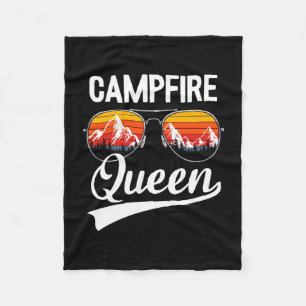 Kampeerkoningin nicht kampeerploeg buitenkampeerde fleece deken