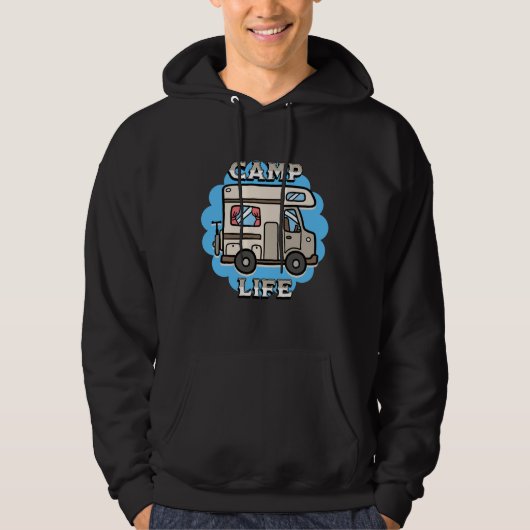 Kampeerleven | Retro Camper Hoodie (Voorkant)