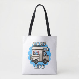 Kampeerleven | Retro Kampeerwagen Persoonlijk Tote Bag