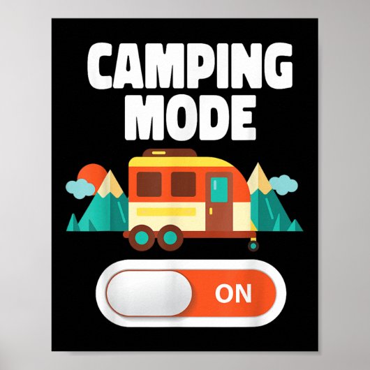 Kampeermodus op camper poster (Voorkant)
