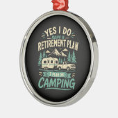 Kampeerpensioenplan Metalen Ornament (Links)