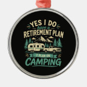 Kampeerpensioenplan Metalen Ornament (Voorkant)