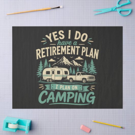 Kampeerpensioenplan Tissuepapier (Craft)