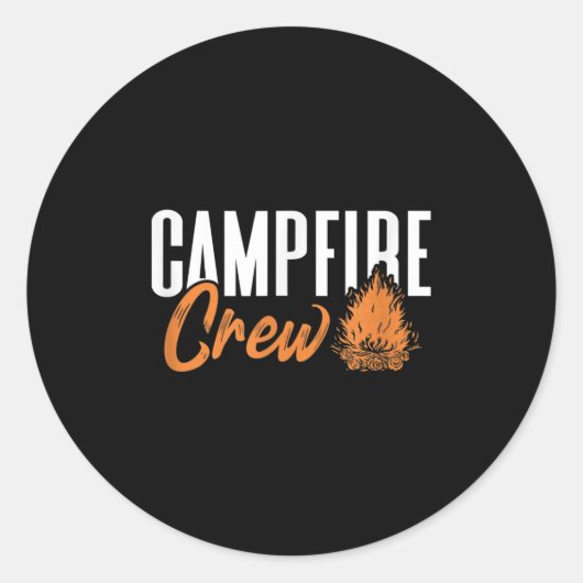 kampeerpersoneel ronde sticker (Voorkant)