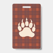 Kampeerpersoneel Ruige Flanellen en Beer Identific Badge (Achterkant)