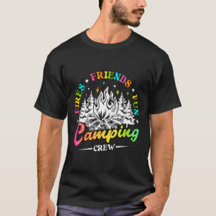 Kampeerploeg brandt vrienden leuk zomerse sfeer ca t-shirt