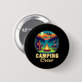 Kampeerploeg Kampeerder Drinkteam Grappige Bigfoot Ronde Button 5,7 Cm (Voorkant /achterkant)