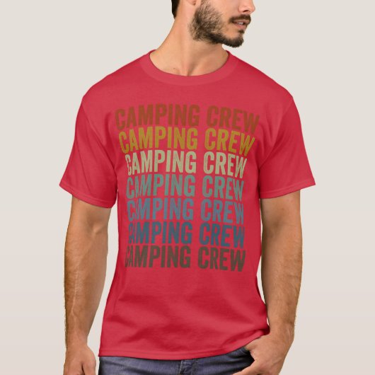 Kampeerploeg Kampeerploeg Kampeer Matchende retro T-shirt (Voorkant)