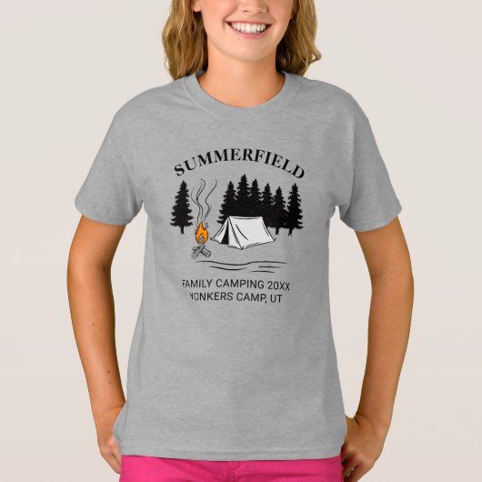 Kampeerreis Campfire Family Reunion - aangepast T-shirt (Voorkant)