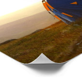 kampeerreis in Lapland in de avondzon Poster (Hoek)