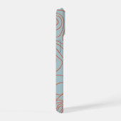 Kampeerroutes Topografie Kunst iPhone 15 Case (Rechterkant)