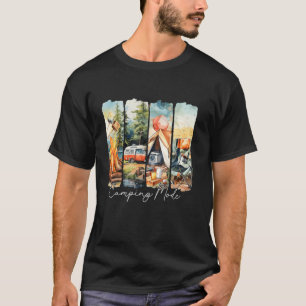Kampeerstand Retro Zomer Buiten Avontuur Kamperen T-shirt