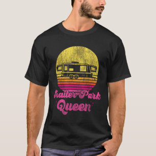 Kampeerster Retro Vintage Trailer Park Koningin T-shirt