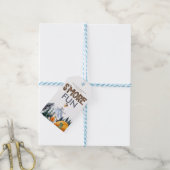 kampeerster | Rustieke Camping Verjaardagsgunst Cadeaulabel (Met Touw)