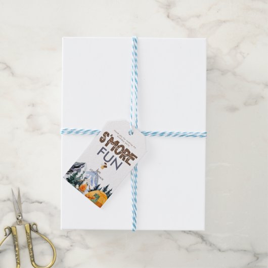 kampeerster | Rustieke Camping Verjaardagsgunst Cadeaulabel (Met Touw)