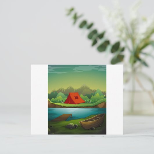 Kampeerterrein Briefkaart (Staand voorkant)